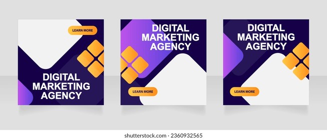 Digital marketing agency promotional web banner design template. Vector flyer with text space. Advertising placard with customized copyspace. Printable poster for advertising. Arial font used