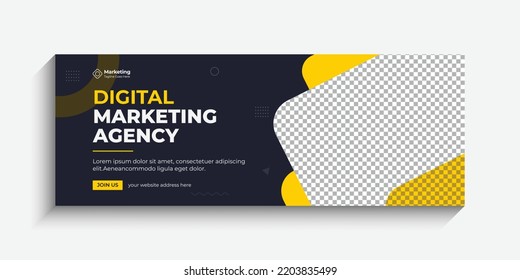 Digital marketing Agency social cover and web banner ad template. Use for social media, social media post design template, file with layered and vector.