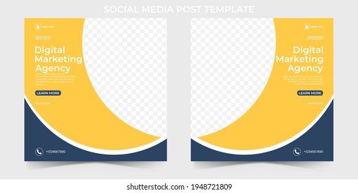 Digital Marketing Agency Social Media Banner template. editable social media post for corporate.