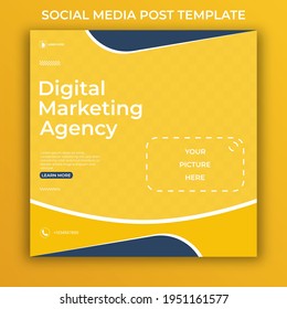 Digital Marketing Agency Social Media Banner template. editable social media post for corporate.