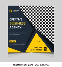 Digital marketing agency social media post template fully editable banner design 