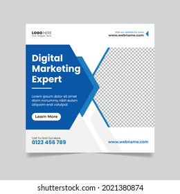 Digital Marketing agency Social Media Post Square Web Banner Template Template