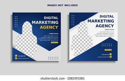 digital marketing agency social media post template