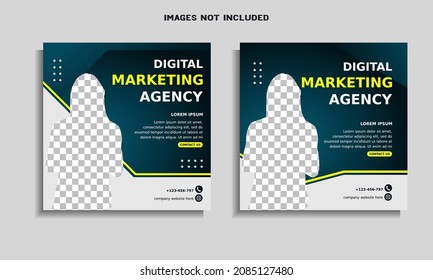 digital marketing agency social media post template
