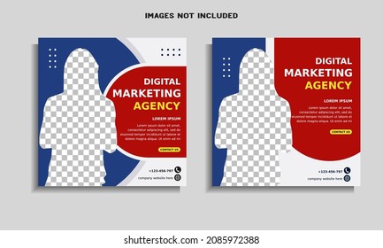 digital marketing agency social media post template