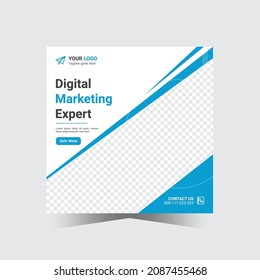 Plantilla de diseño de medios sociales de la agencia de marketing digital