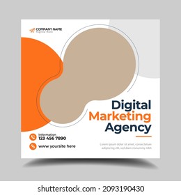 Digital Marketing Agency Social Media Post and Web Banner Design template