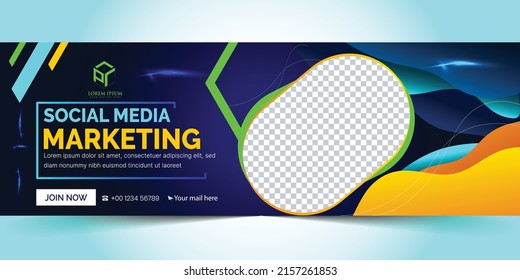 digital marketing agency for social media cover banner template corporate Modern vector business banner design web banner, Creative Start-Up online Business Ad template