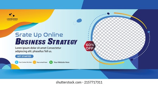 digital marketing agency for social media cover banner template corporate Modern vector business banner design web banner, Creative online Business Ad template