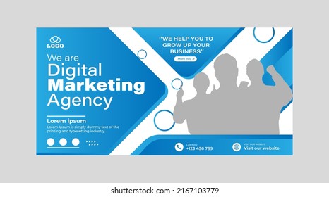 Digital marketing agency social media post. Use for advertising banner and post. Abstract Digital Marketing Agency Social Media Post Templates. web banner and cover