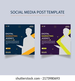 Digital marketing agency social media post template 