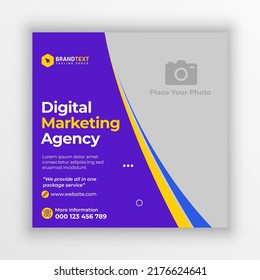 Digital marketing agency social media post template