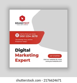Digital marketing agency social media post template