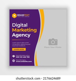 Digital marketing agency social media post template