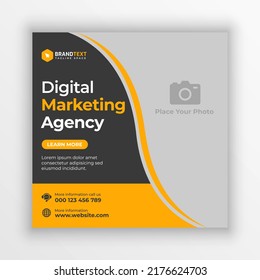 Digital marketing agency social media post template