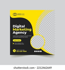 Digital marketing agency social media post and web banner template