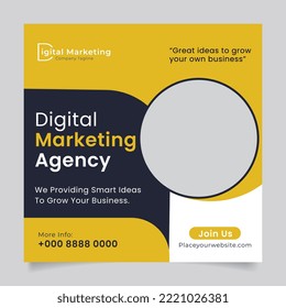 Digital marketing Agency social media post design template