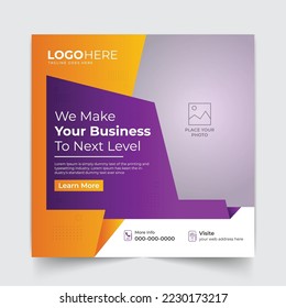 Digital marketing agency social media post or business post design template 