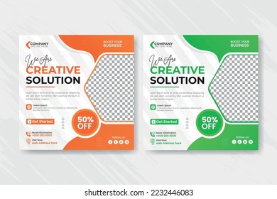 Digital marketing agency social media post template design