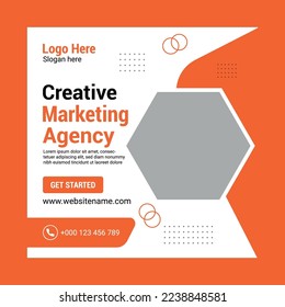 Digital marketing agency social media post and Instagram post design template
