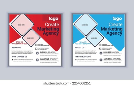 Digital Marketing Agency social media banner design template.