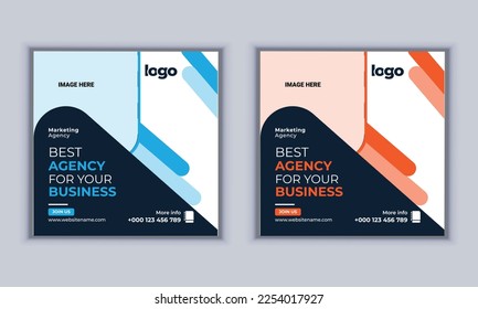 Digital Marketing Agency social media banner design template.