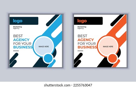 Digital marketing agency social media design template