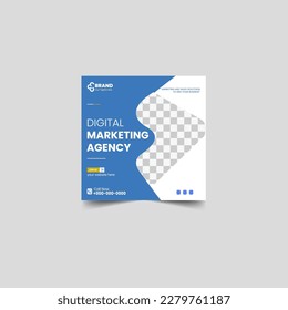 Digital marketing agency social media and Instagram post template