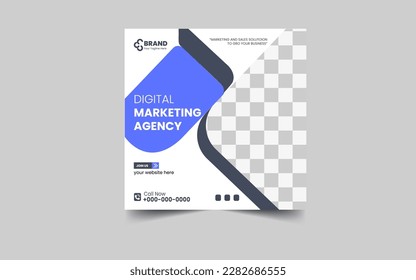 Digital marketing agency social media and Instagram post template
