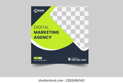 Digital marketing agency social media and Instagram post template