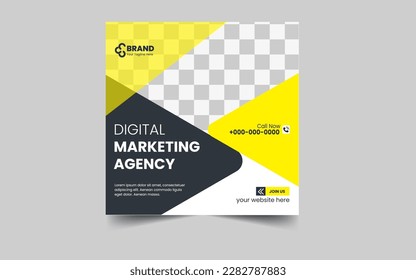 Digital marketing agency social media and instagram post template
