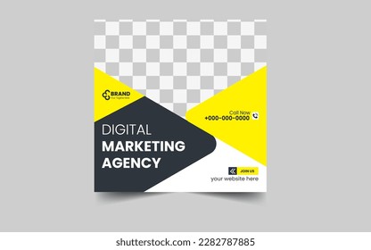 Digital marketing agency social media and instagram post template