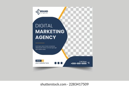 Digital marketing agency social media and instagram post template