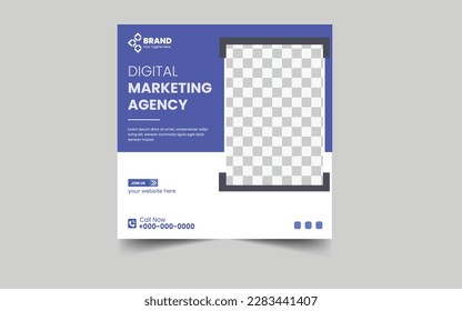 Digital marketing agency social media and instagram post template