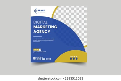 Digital marketing agency social media and instagram post template