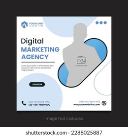 Digital Marketing Agency Social Media Post Vector Design.
