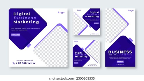 Digital Marketing Agency Social Media Post for Online Marketing Promotion Banner, Story and Web Internet Ads Flyer