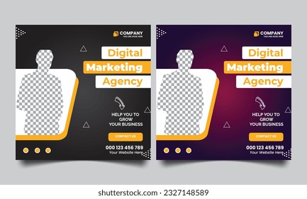 Digital Marketing Agency Social Media Post, Corporate Business Promotion Social Media Banner,