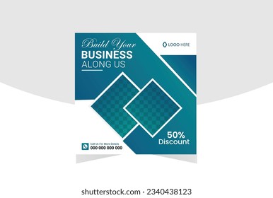 digital marketing agency social media post design template.