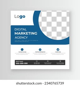 Digital marketing Agency Social media post or social media pack template premium vector