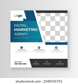 Digital marketing Agency Social media post or social media pack template premium vector