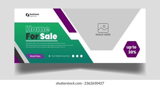 Digital marketing agency social media business promotion with web banner template design.