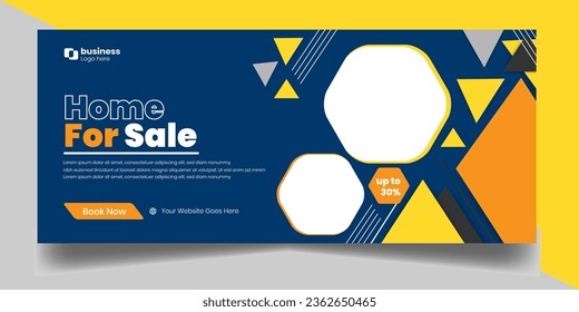 Digital marketing agency social media business promotion with web banner template design.