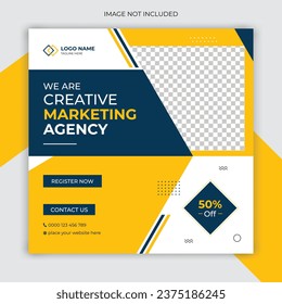 Digital marketing agency social media banner template design