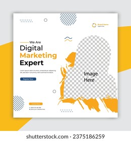 Digital marketing agency social media banner template design