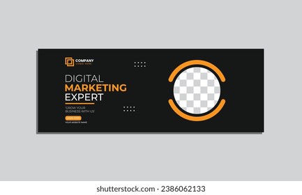 digital marketing agency social media cover banner design. corporate business creative social media cover banner post template