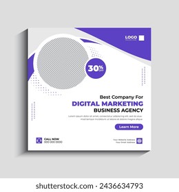 Digital marketing agency social media post and web banner template