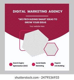Digital marketing agency social media banner or Instagram post template