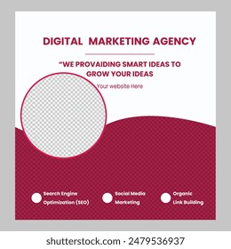 Digital marketing agency social media banner or Instagram post template