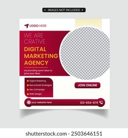 digital marketing agency social media post template